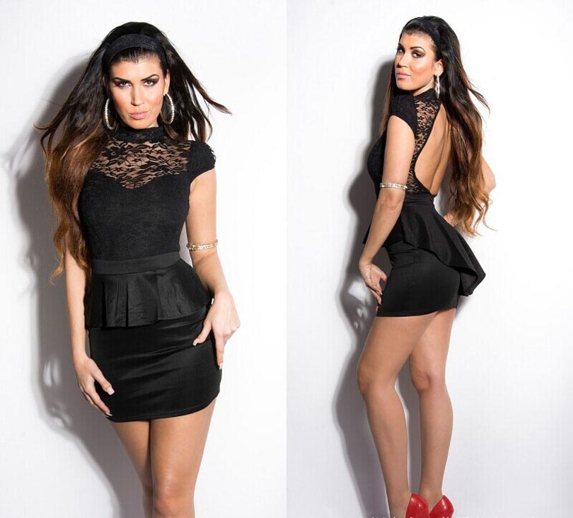 F2315-1 Skinny Peplum Dresses